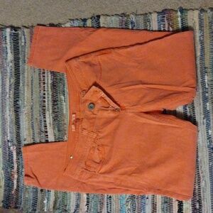 CAbi Women’s Orange/Pink Skinny Jeans, Size 6